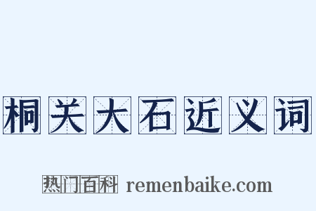 桐关大石近义词是什么意思的图片